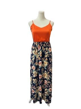 Vanilla Bay Bright Orange Maxi Dress